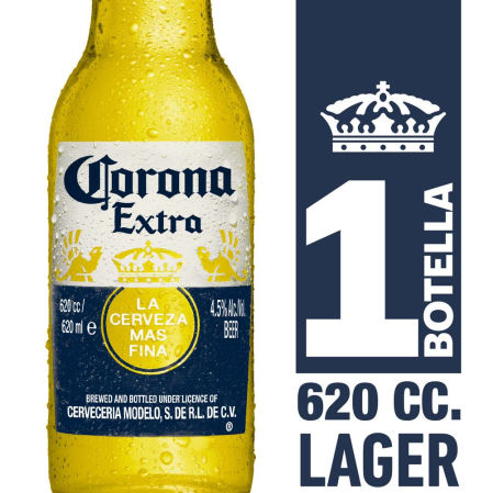 CERVEZA CORONA EXTRA 4,5G 620 CC